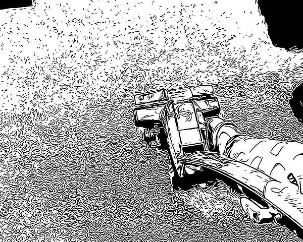 Inked print, carpet sanitizing machine killing dust mite from Sanitize 4 Serenity.