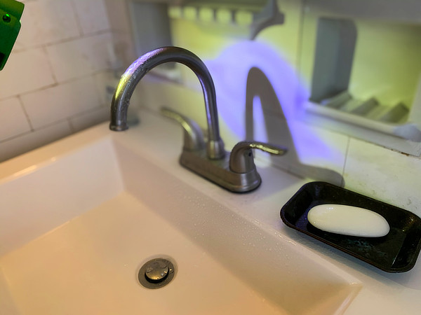 disinfecting faucet after