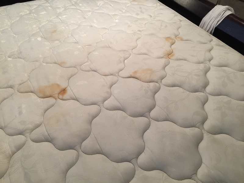 mattress spots before