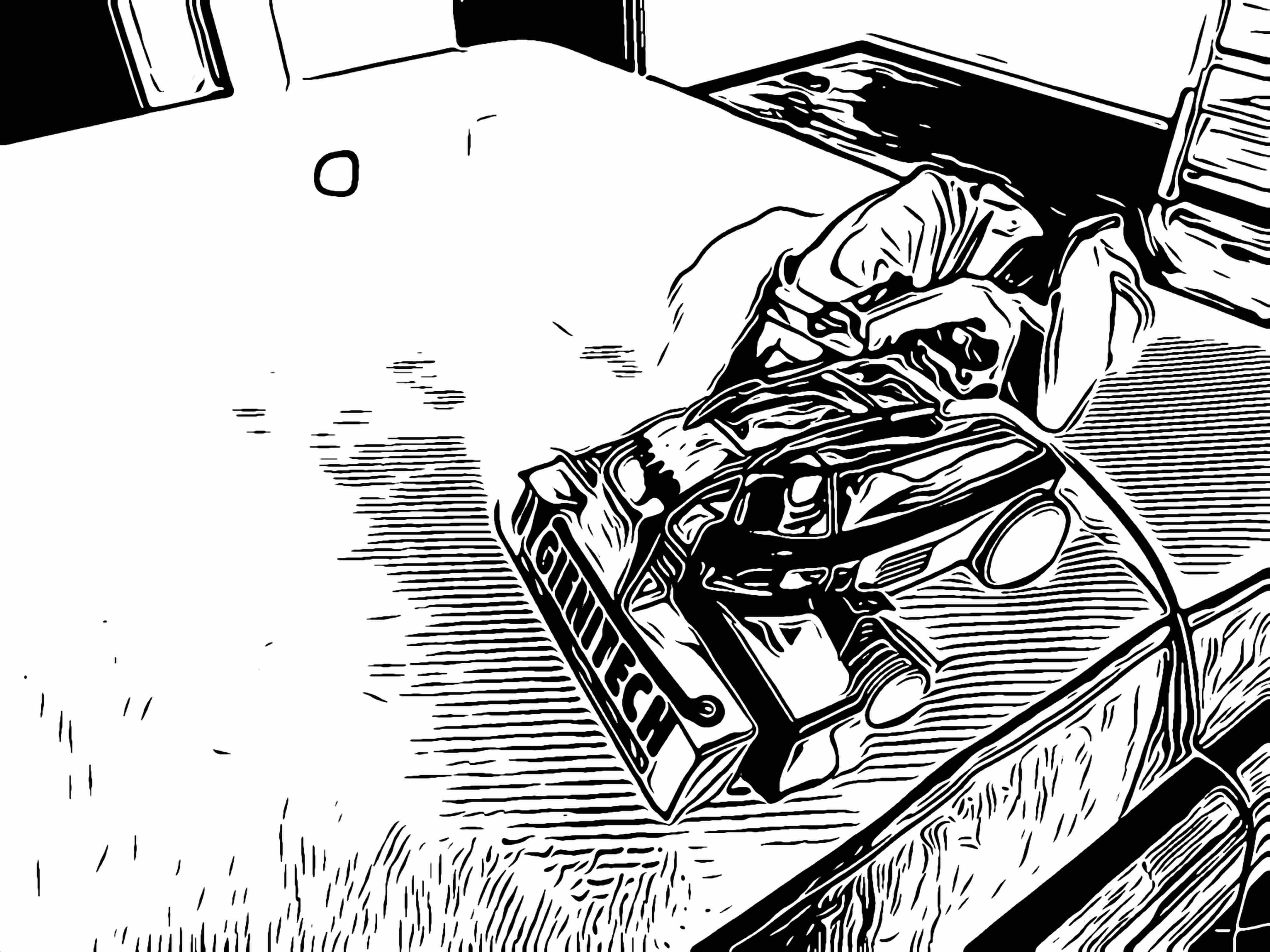 Inked print, mattress machine sanitizing killing dust mite from Sanitize 4 Serenity